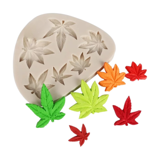 Molde de Silicona Hojas de Cannabis