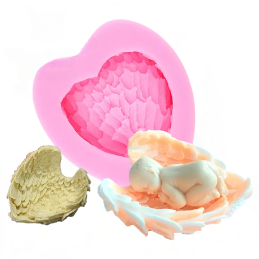 Molde de Silicona Corazón con Alas