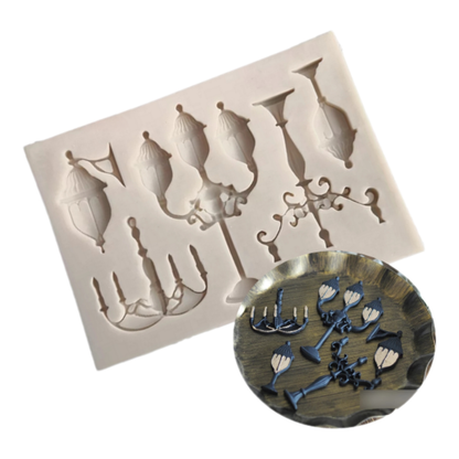 Molde de Silicona Lámparas y Candelabros