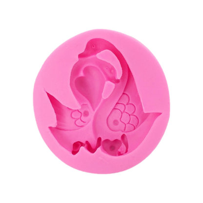 Molde de Silicona Cisnes con Corazón