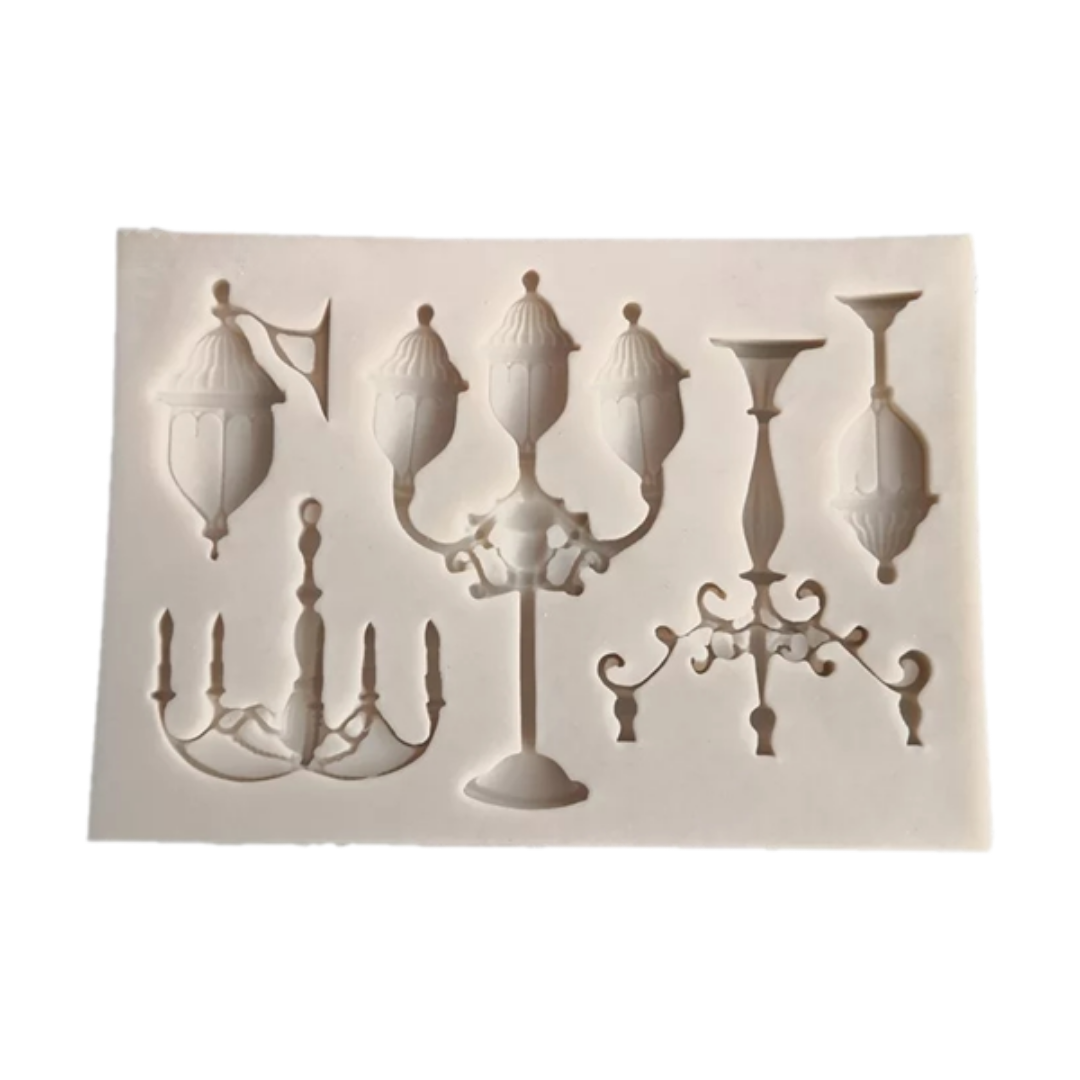 Molde de Silicona Lámparas y Candelabros