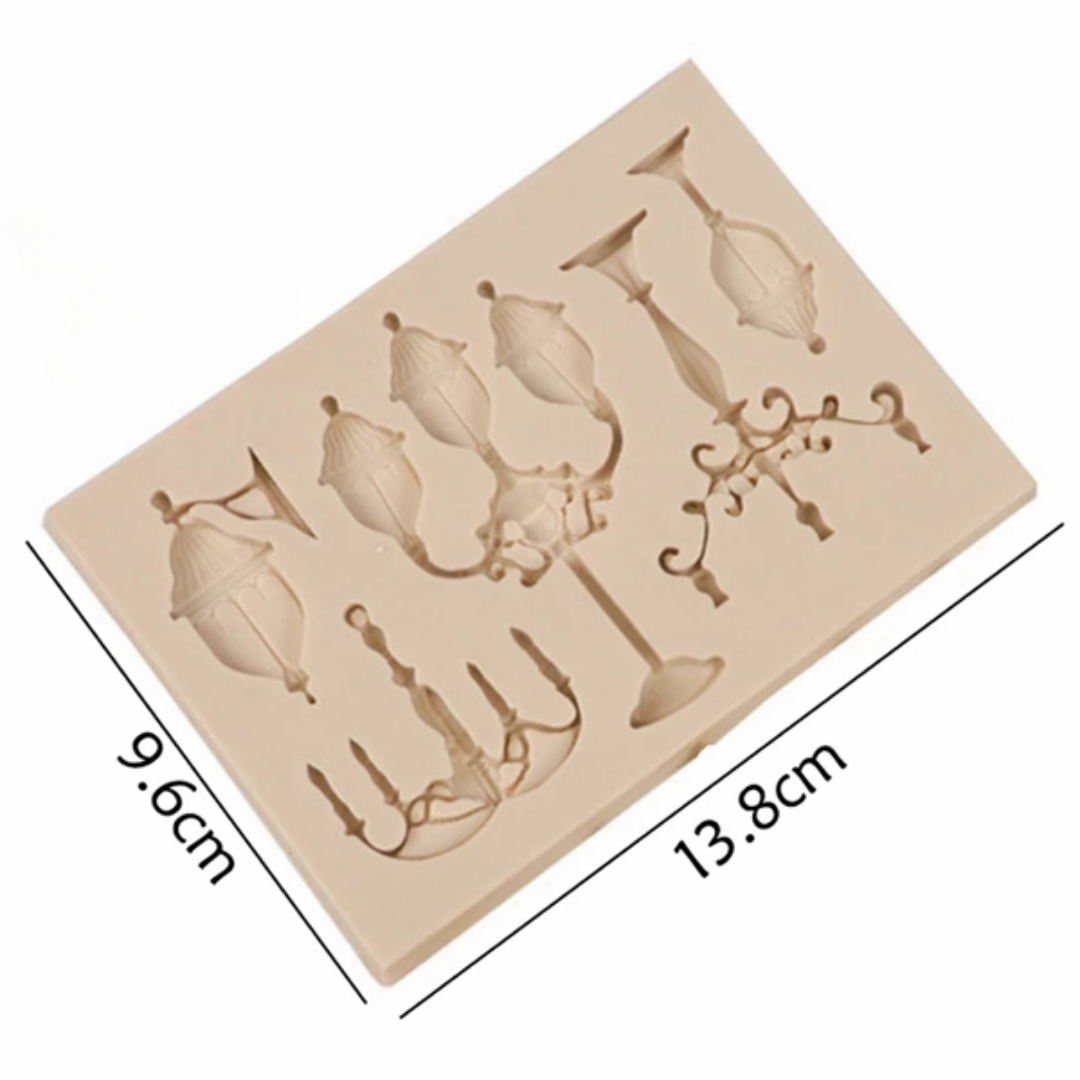 Molde de Silicona Lámparas y Candelabros