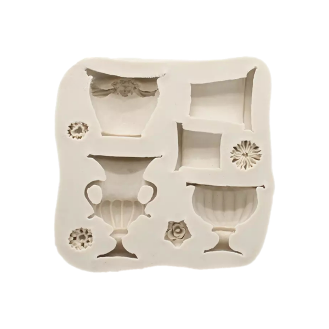 Molde de Silicona Macetas Decorativas