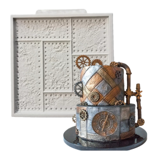 Molde de Silicona Texturizado Estilo Steampunk
