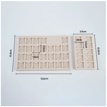 Molde de Silicona para Letras y Números Estilo Banderín