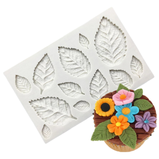 Molde de Silicona para Hojas Decorativas