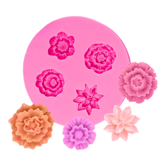 Molde de Silicona para Flores Variadas
