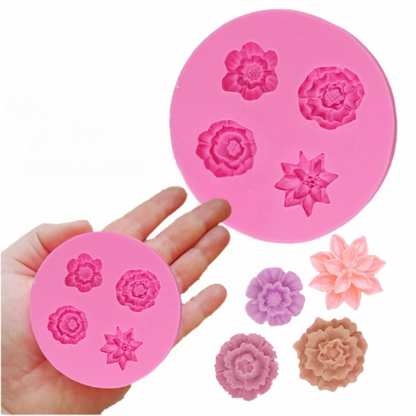 Molde de Silicona para Flores Variadas