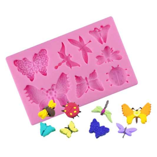 Molde de Silicona Mariposas e Insectos