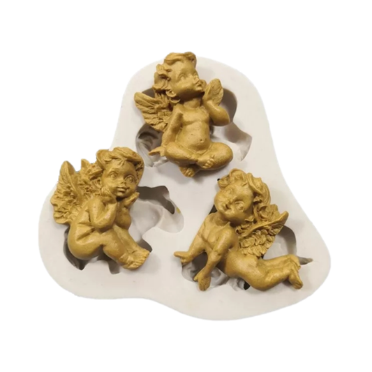 Molde de Silicona Angelitos 3D
