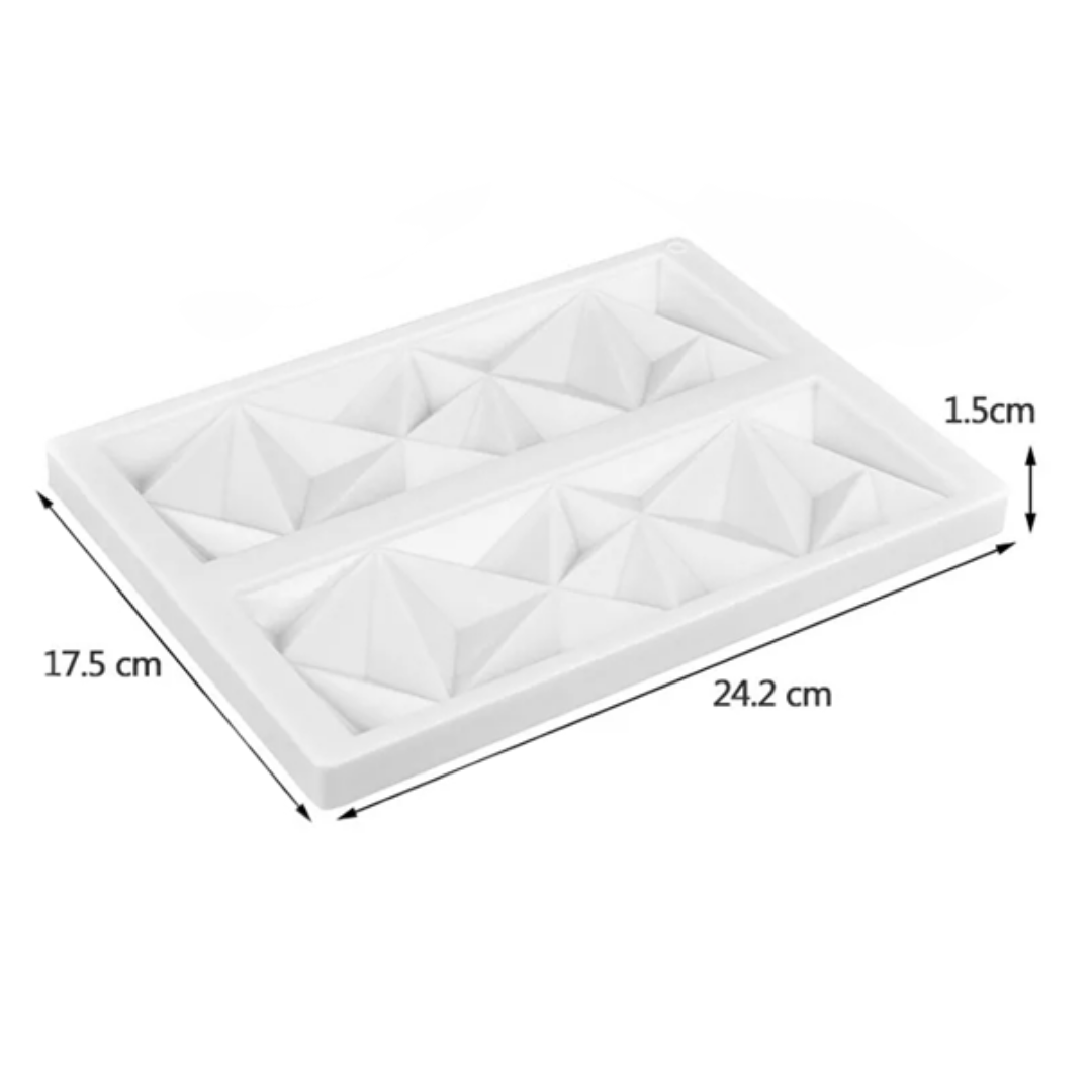 Molde de Silicona Tableta Rectangular Geométrico