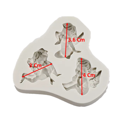 Molde de Silicona Angelitos 3D