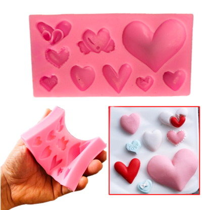 Molde de Silicona Corazones
