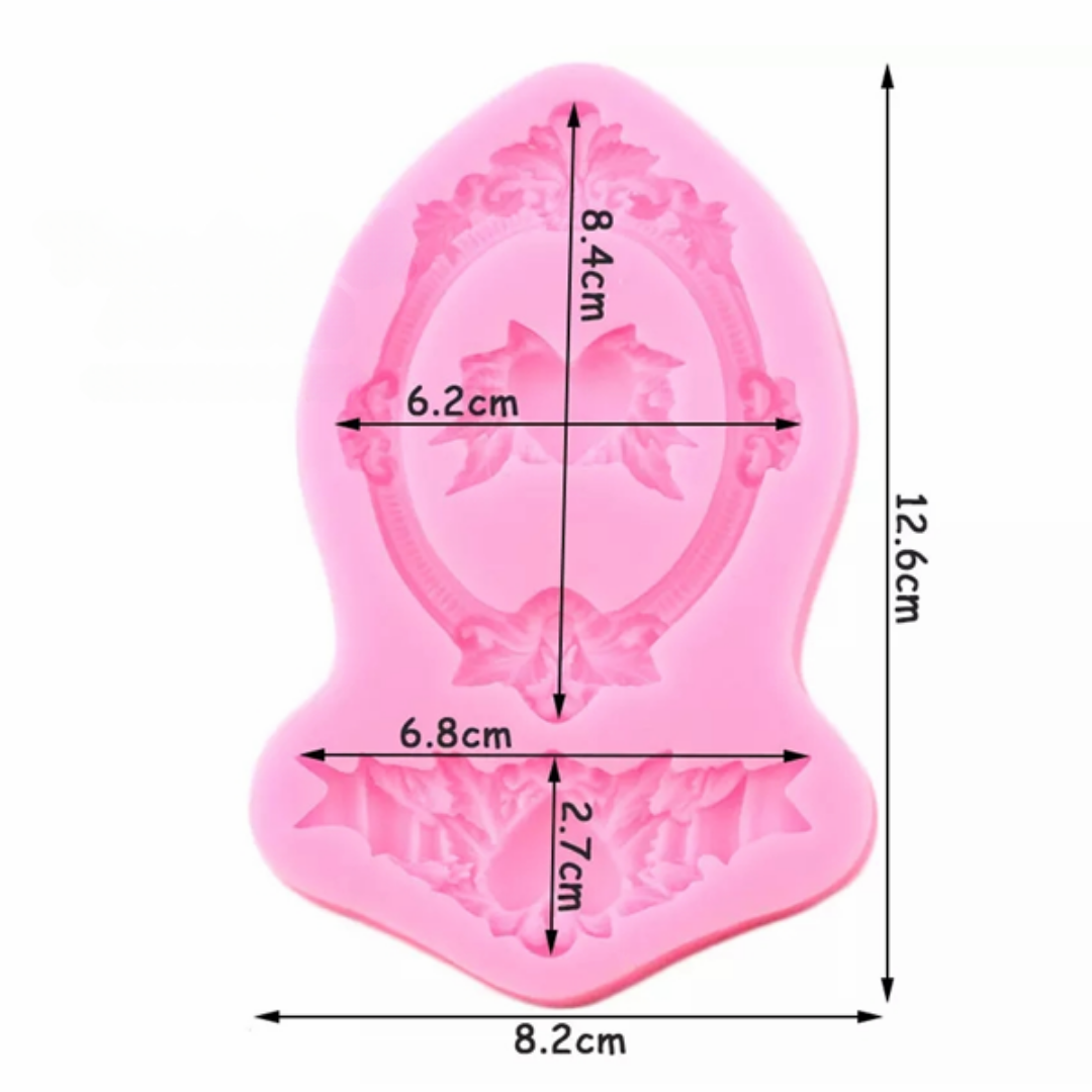 Molde de Silicona Marco Decorativo con Corazón