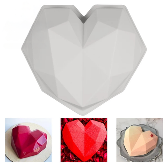 Molde de Silicona Corazón Geométrico